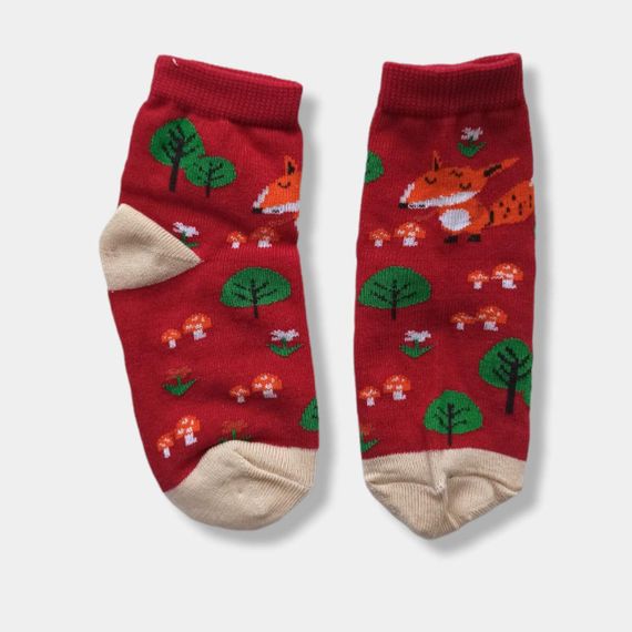 Носки для малышей с рисунками Twinsocks р-14-16(19-25) голубые, бежевые, зеленые, красные Красный
