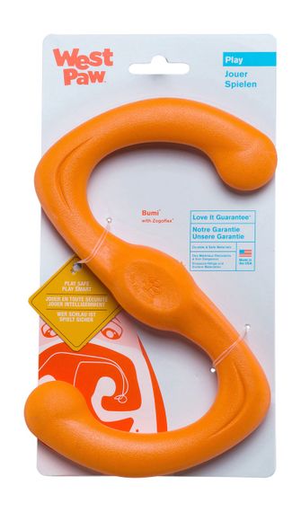 Іграшка для собак West Paw Bumi Tug Toy помаранчева, 24 см | Зображення 1