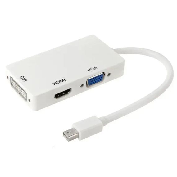 Конвертер с Mini DisplayPort на HDMI,VGA,DVI | Зображення 1