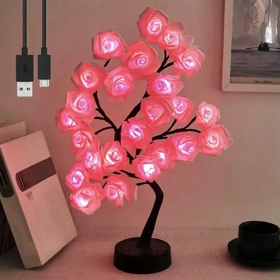 Настільний світильник з дерева з трояндами 24LED XPRO (23457471801_395) | Зображення 9