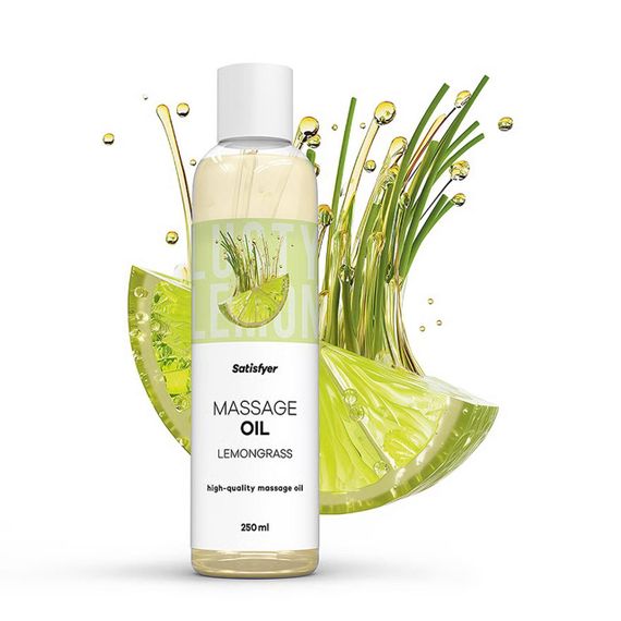 Розпродаж!!! Масажна олія Satisfyer Massage Oil Lemongrass 250 мл (термін 30.04.2027) Sex Aura | Зображення 1