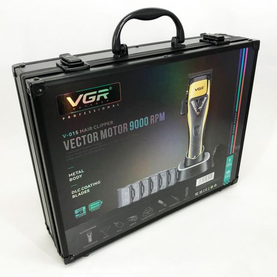 Машинка для стрижки VGR V-015 аккумуляторная беспроводная профессиональная 6 насадок | Зображення 9