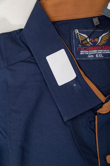 Рубашка мужская однотонная  -уценка, цвет темно-синий, 214R7119-U-1 | Зображення 5