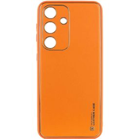 Шкіряний чохол Xshield для Samsung Galaxy S23 Помаранчевий / Apricot