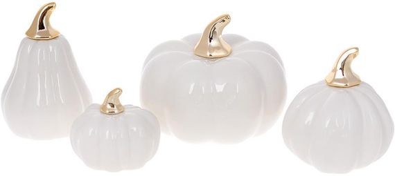 Декоративна статуетка Pumpkin White 10 см | Зображення 1