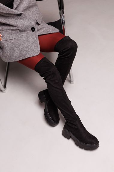 Ботфорти жіночі утеплені 590111 Чорні 36 37 38 39 40 41