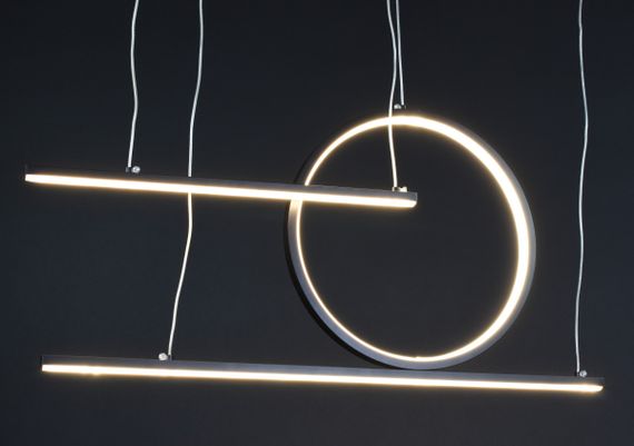 Люстра світлодіодна підвісна LED світильник для квартири на стелю лед 27161 Чорний 35-150х5х70 см. | Зображення 6