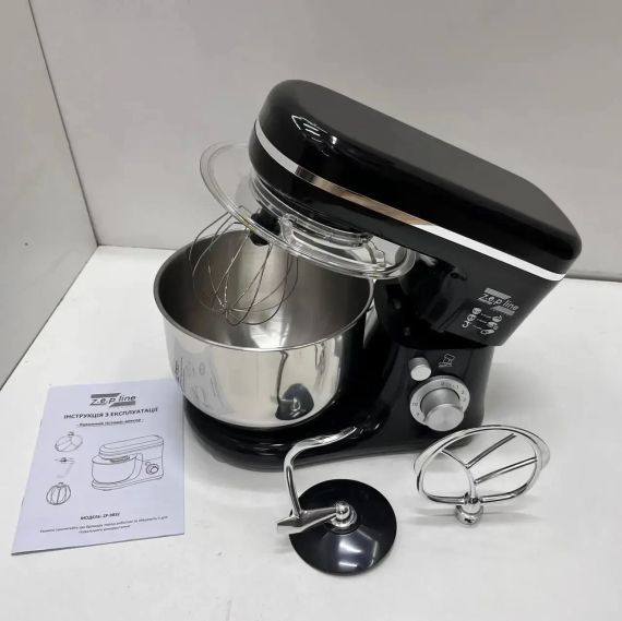 Тістоміс Zepline ZP-9832 міксер з чашею 5л з нержавіючої сталі 3500 Вт чорний | Зображення 2
