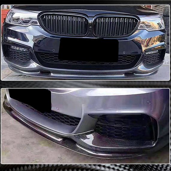 Накладка на передній бампер Lip V2 (для M-Sport 2017-2020, Карбон) для BMW 5 серія G30/31 рр | Зображення 3