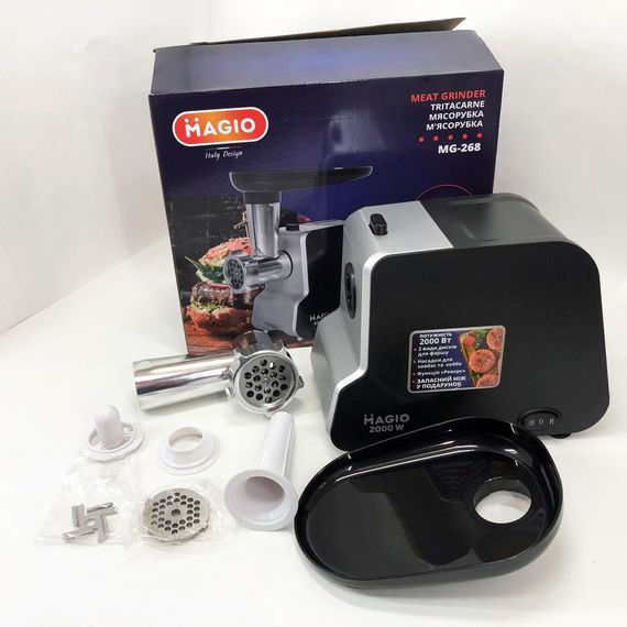 Мясорубка Magio MG-268 N 2000 Вт мясорубка для мяса электромясорубка для шинковки электромясорубка для дома | Зображення 6
