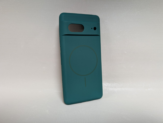 Чехол для Google Pixel 7 / Гугл Пиксель 7 Lakshmi Soft Touch, противоударный, с магнитным кольцом (магфит), TPU, зеленый