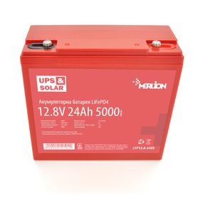 Літій-залізо-фосфатний акумулятор Merlion LiFePO4 12.8V 24AH (4S4P/BMS-30A), (166x175x125) for UPS, 3000 циклів