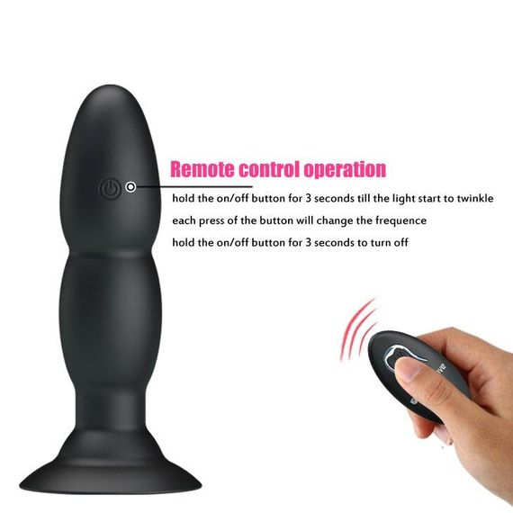 Анальний стимулятор з вібрацією і ротацією BI-040052W Sex Aura | Зображення 8