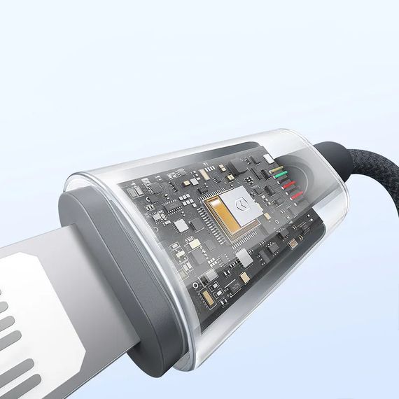 Дата кабель Baseus Discolor Series Fast Charging USB to Lightning 2.4A (1m) (P10374900) Cluster Black | Зображення 2