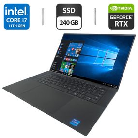 Ігровий ноутбук Dell XPS 15 9510 / 15.6" (3456x2160) IPS Touch / Intel Core i7-11800H (8 (16) ядер по 2.3 - 4.6 GHz) / 16 GB DDR4 / 240 GB SSD / nVidia GeForce RTX 3050, 4 GB GDDR6, 128-bit / WebCam б/в