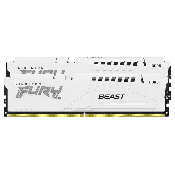 Модуль пам'яті для комп'ютера DDR 64GB (2x32GB) 5200 MHz FURY Beast White Kingston Fury (ex.HyperX) (KF552C40BWK2-64) | Зображення 2