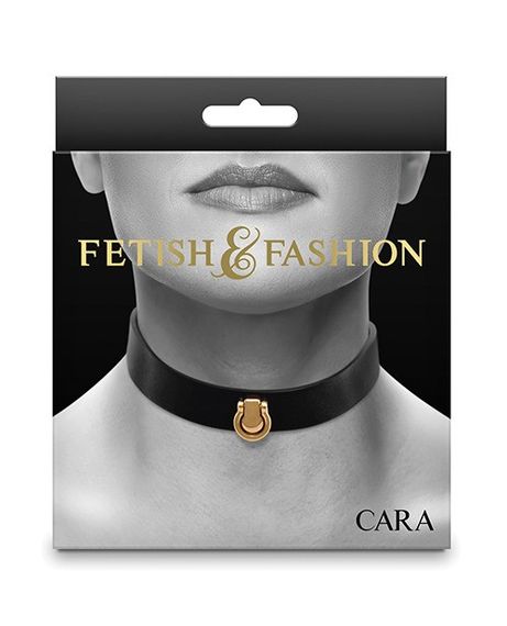 Ошейник с золотистой фурнитурой NS Novelties Fetish & Fashion, черный sexstyle | Зображення 1