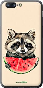 Чохол на OnePlus 5 Єнотик з кавуном "4605u-969-2448"