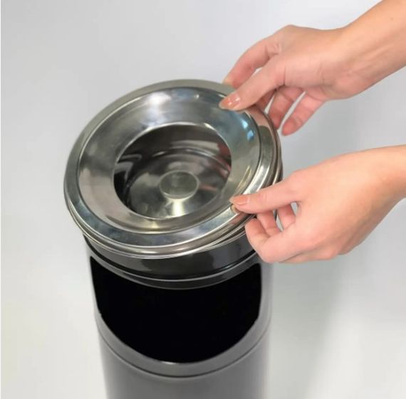 Підлогова урна з попільничкою Maxiflow чорна 19х60 см (4418.1960S.102.00) | Зображення 4