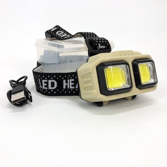 Водонепроникний ліхтарик HX-816S 2COB(white+red), Ліхтарик налобний потужний, Налобний ліхтар MB-499 з лінзою | Зображення 5