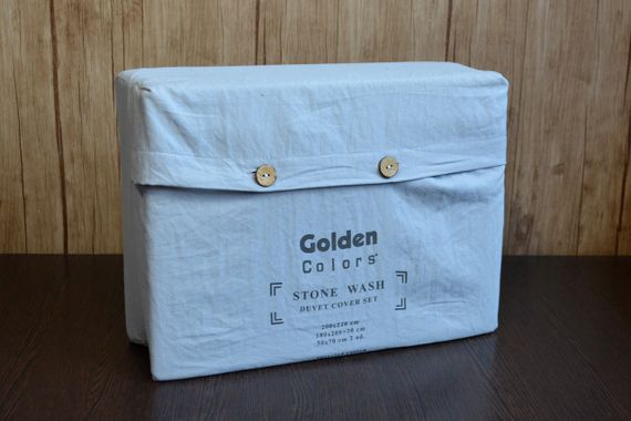 Постільна білизна Golden Colors Stonewashed 200 х 220 см Grey (перероблена бавовна) | Зображення 2