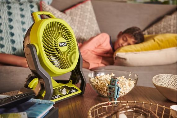 Вентилятор акумуляторний Ryobi ONE+ RF18-0 Whisper 18В 850м куб/год регулювання положення 3 швидкості 1.7кг без АКБ та ЗП 5133005596 | Зображення 3