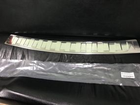 Накладка на задний бампер Carmos без загиба (нерж.) для Renault Duster 2008-2017 гг.