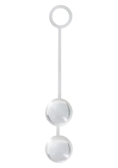 Вагинальные шарики на мягкой сцепке TOY JOY стеклянные, прозрачные sexstyle
