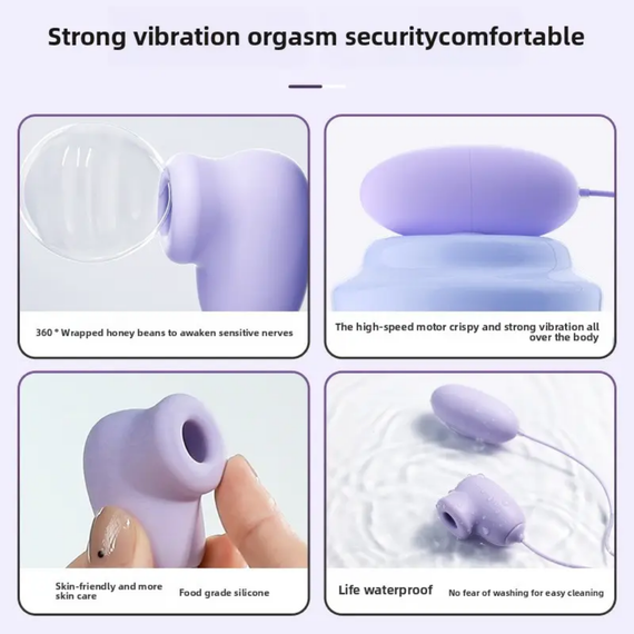 Секс массажёры "Flirting vibrator", цвет фиолетовый, 10 режимов вибрации Sex Aura | Зображення 4