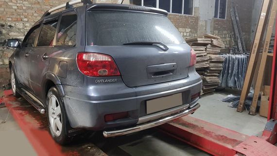 Задня дуга AK002/2 (нерж) для Mitsubishi Outlander 2001-2006 рр | Зображення 4