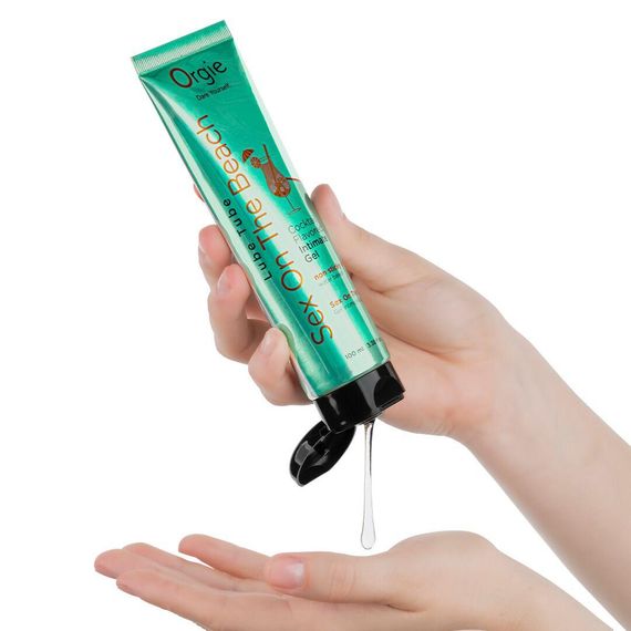 Лубрикант на водной основе Orgie Lube Tube Sex On The Beach, 100 мл, персиково-апельсиновый вкус Sex Aura | Зображення 1