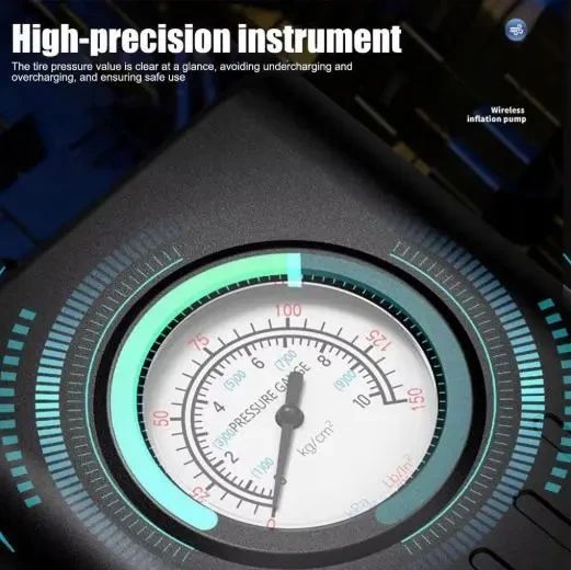 Портативний автомобільний компресор AND1322, насос від прикурювача 12V з манометром | Зображення 7