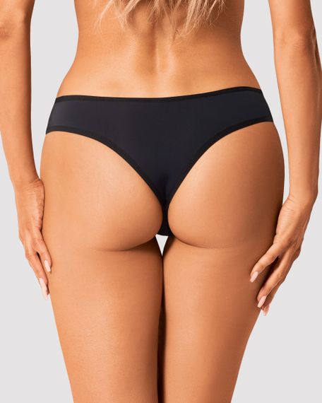 Трусики Obsessive Bella Rou panties Черные M/L | Зображення 1
