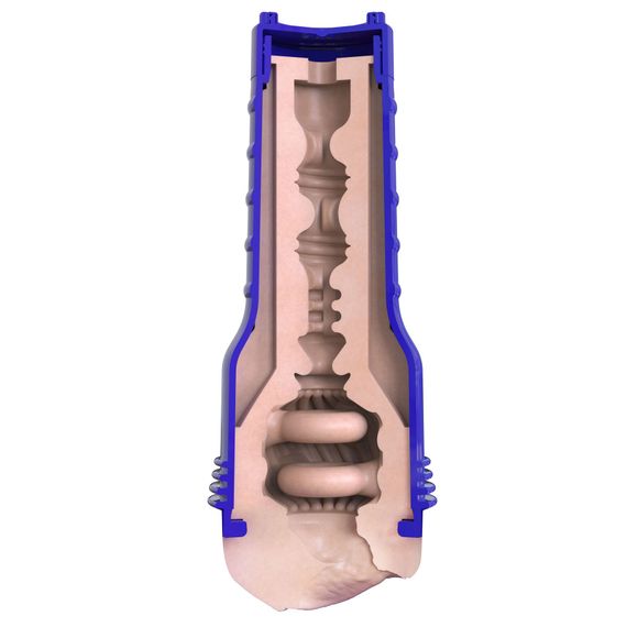 Мастурбатор-вагіна Fleshlight Boost Bang Light Medium Flesh, плаваючі кільця Turbo Tech | Зображення 5