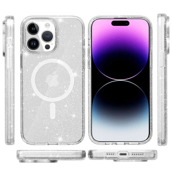 Чохол TPU Galaxy Sparkle (MagFit) для Apple iPhone 14 Pro (6.1") | Зображення 1