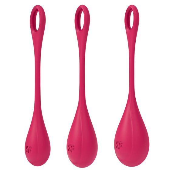 Набір йоні намистин Satisfyer Yoni Power 1 Red, діаметр 2-2,5-3см, вага 22-46-74гр Sex Aura