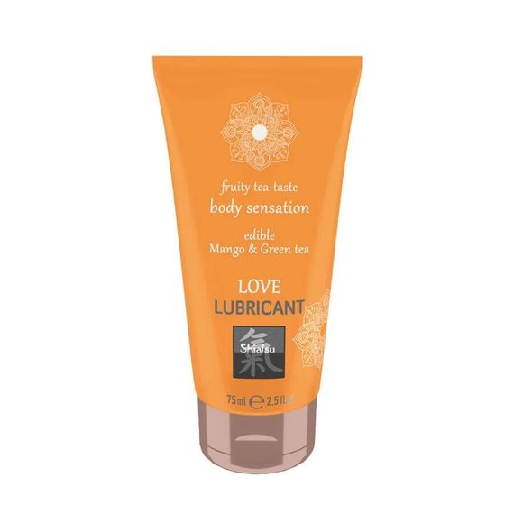 Лубрикант Shiatsu Love lubricant edible Mango& Green tea 75 мл. со вкусом манго и зеленого чая sexstyle
