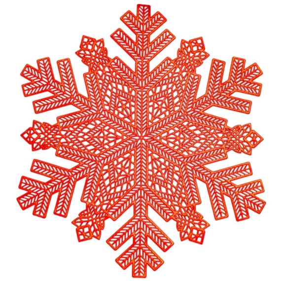 Килимок для сервірування столу Snowflake 38 см, червоне золото HP-36327-14