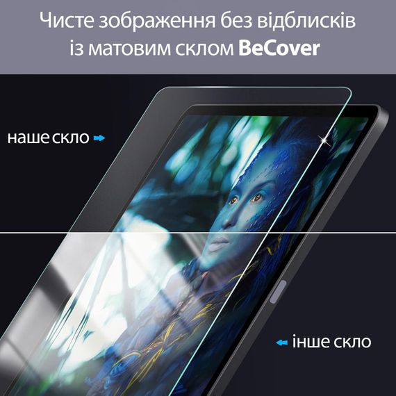 Скло захисне BeCover Matte Anti-Glare Apple iPad 10.9" (2022/2024) / iPad (А16) 2025 11" (713704) | Зображення 4