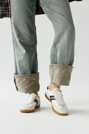 Кеди жіночі 591418 Білі сірі 36 37 38 39 40 41 | Зображення 7