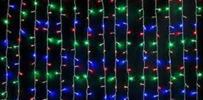 Світлодіодна гірлянда Водоспад 400LED 3х2м 220V Мікс Прозорий провід