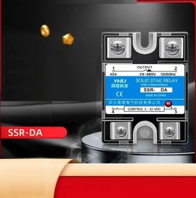 Твердотельное реле SSR-10DA однофазное 3-32VDC (20mA) / 24-480VAC (10A), YHKJ