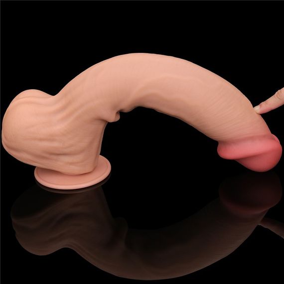 Фалоімітатор 14'' King Sized Sliding Skin Dual Layer Dong Sex Aura | Зображення 6