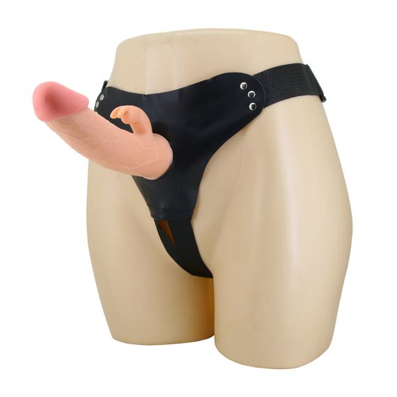 Страпон полый Pretty Love Mavis с клиторальным отростком, 19 х 4.6 см sexstyle | Зображення 6