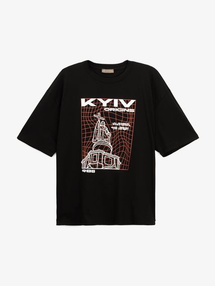 Футболка з принтом чоловіча GENUA G01222-0051 XL Чорний shop (2000999574863)