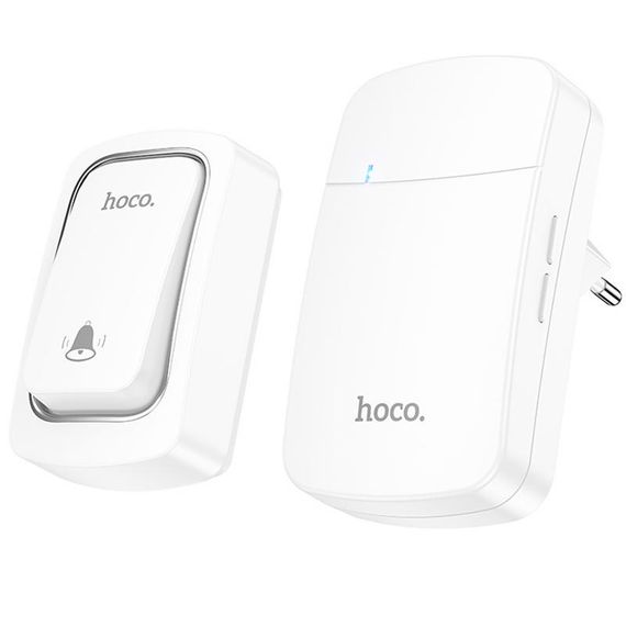 Дверной звонок Hoco HI26 EcoBell self-powered wireless doorbell White