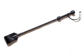 Стек міні із натуральної шкіри 50 см BDSM Art of Sex - Riding crop mini, Чорний