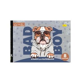 Альбом для рисования "Bad Boy" A4 АП-0301-6, 8 листов, скоба с перефорацией