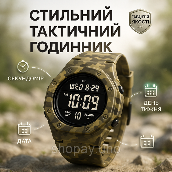 Годинник наручний електронний для хлопця SKMEI 2048CMGN, Якісний спортивний годинник QP-73