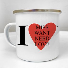 Чашка металева Camper I miss, want, need love 250 мл (KRM_24L014)